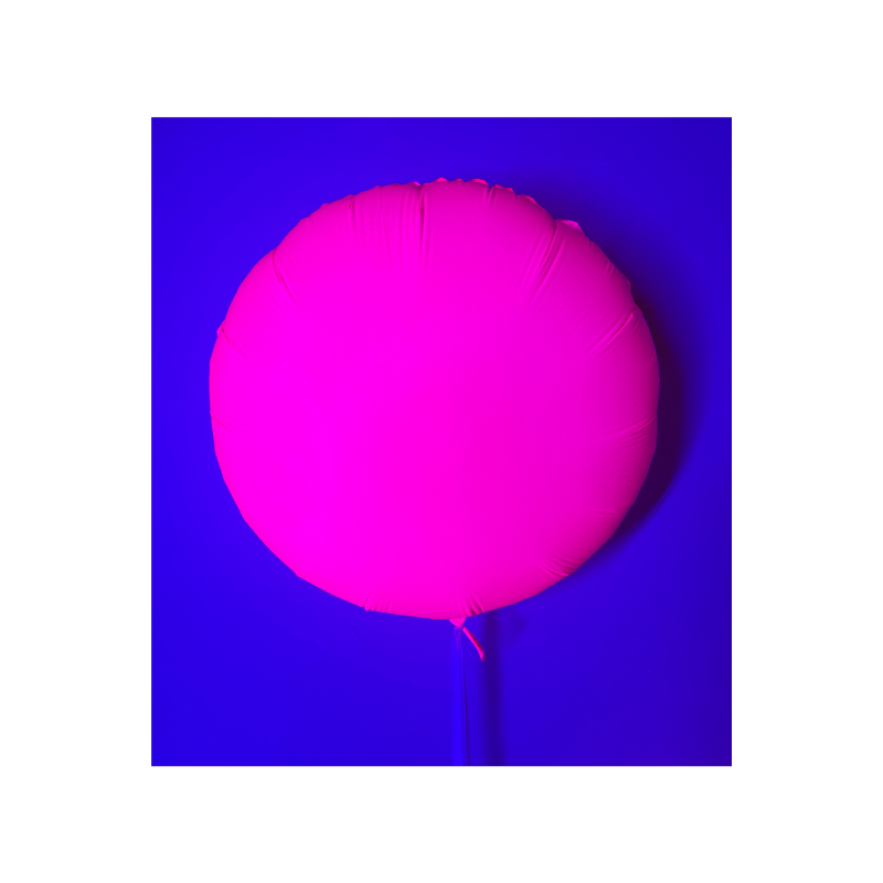 20" AAB Blazing Neon Magenta Round Non Foil Balloon - Black Light Reactive! | Buy 5 Or More Save 20%
