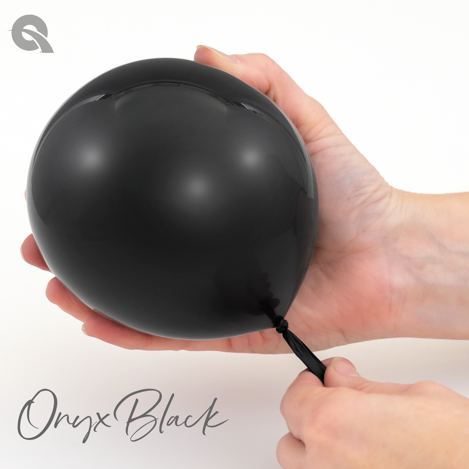 36" Qualatex Fashion Onyx Black Latex Balloons - 3 Foot Giant | 2 Count
