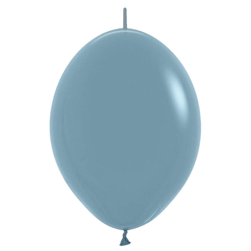 12" Sempertex Pastel Dusk Blue Link-O-Loon Latex Balloons | 50 Count