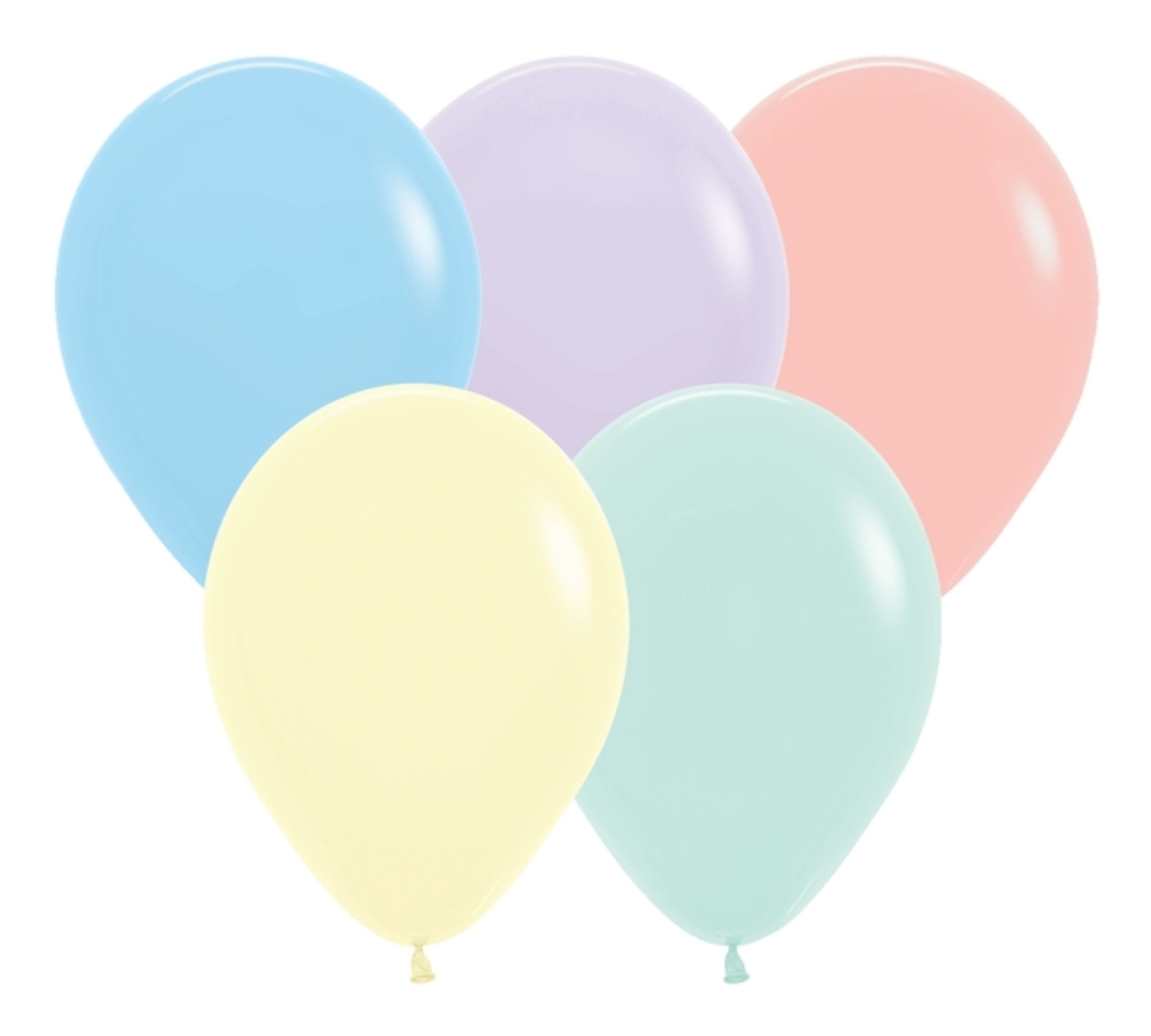 11" Sempertex Pastel Matte 2 Assortment Latex Balloons | 100 Count