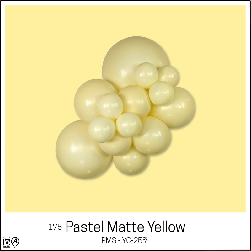 6" Sempertex Pastel Matte Yellow Link-O-Loon Latex Balloons | 50 Count