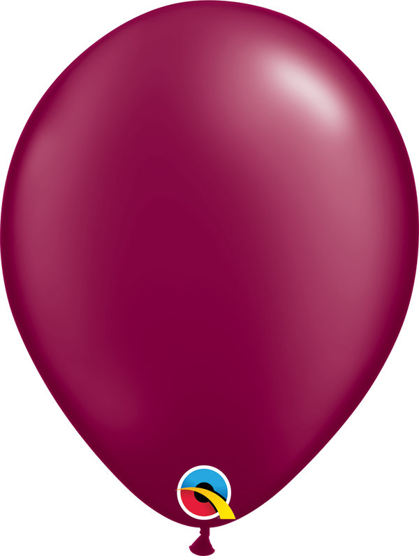 11" Qualatex Radient Pearl Burgundy Latex Balloons | 100 Count