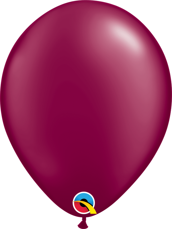 5" Qualatex Radient Pearl Burgundy Latex Balloons | 100 Count