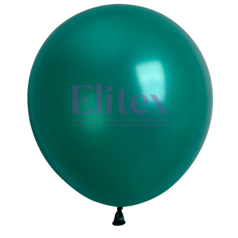 6" Elitex Emerald Green Pearl Round Latex Balloons | 50 Count