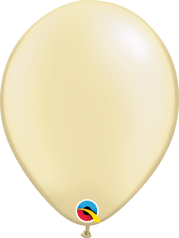16" Qualatex Pastel Pearl Ivory Latex Balloons | 50 Count