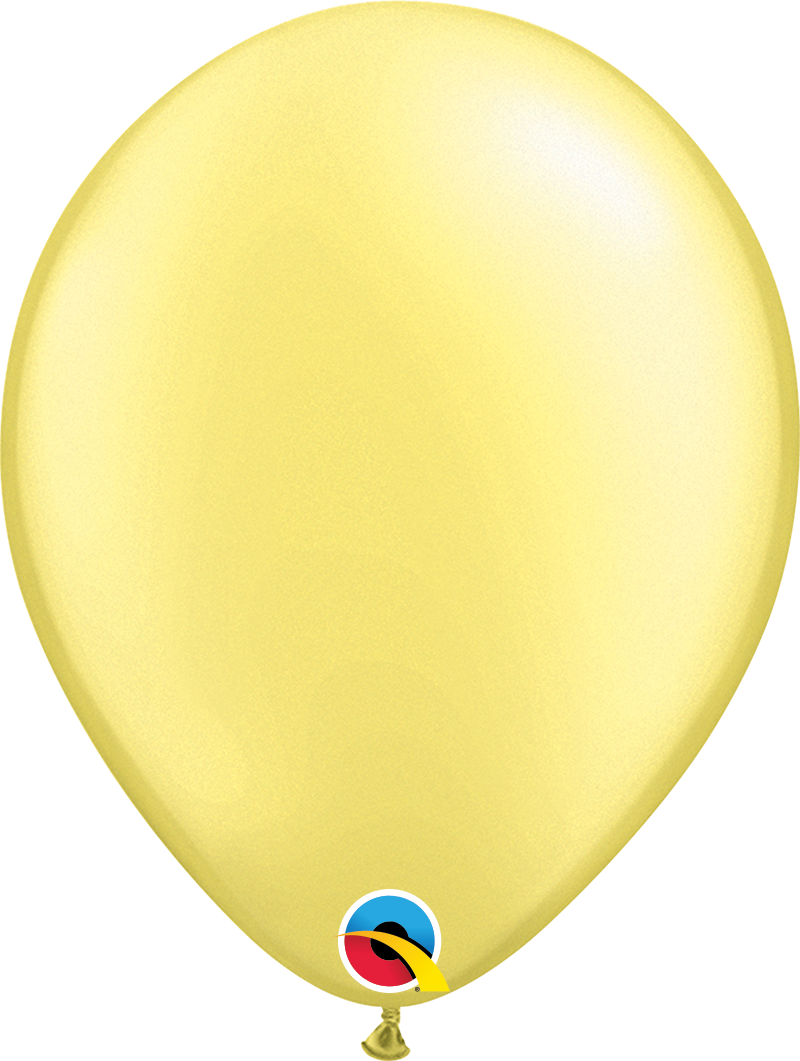 11" Qualatex Pastel Pearl Lemon Chiffon Latex Balloons | 100 Count