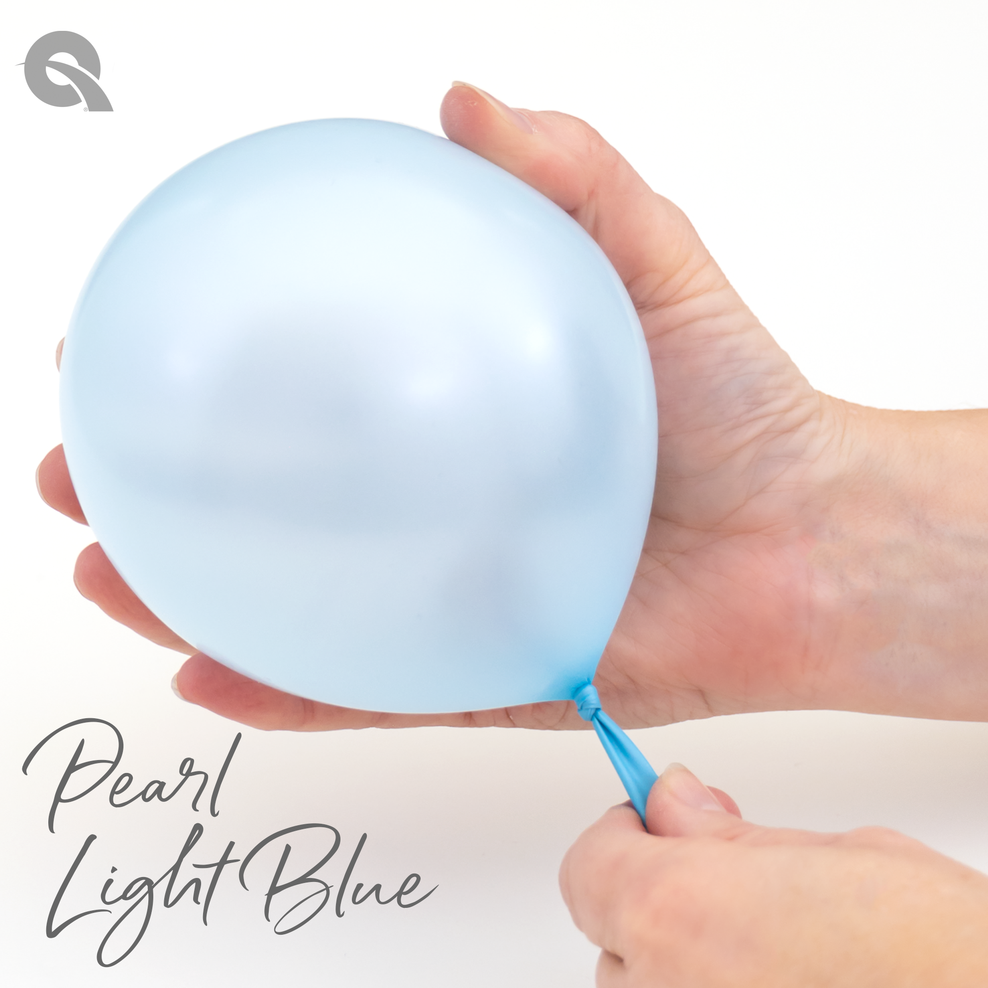 11" Qualatex Pastel Pearl Light Blue Latex Balloons | 100 Count