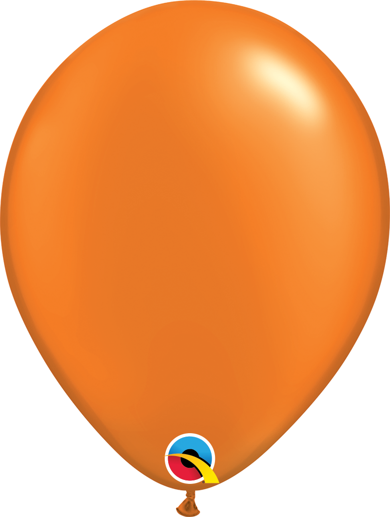 5" Qualatex Radient Pearl Mandarin Orange Latex Balloons | 100 Count