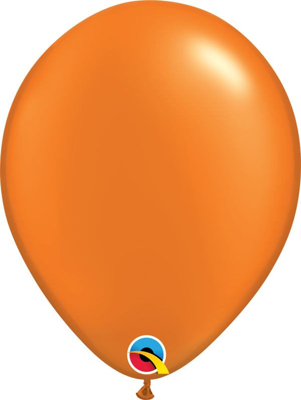 5" Qualatex Radient Pearl Mandarin Orange Latex Balloons | 100 Count