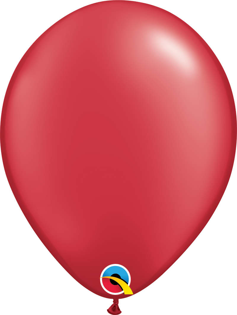 5" Qualatex Radient Pearl Ruby Red Latex Balloons | 100 Count