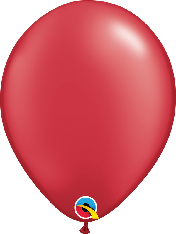 5" Qualatex Radient Pearl Ruby Red Latex Balloons | 100 Count