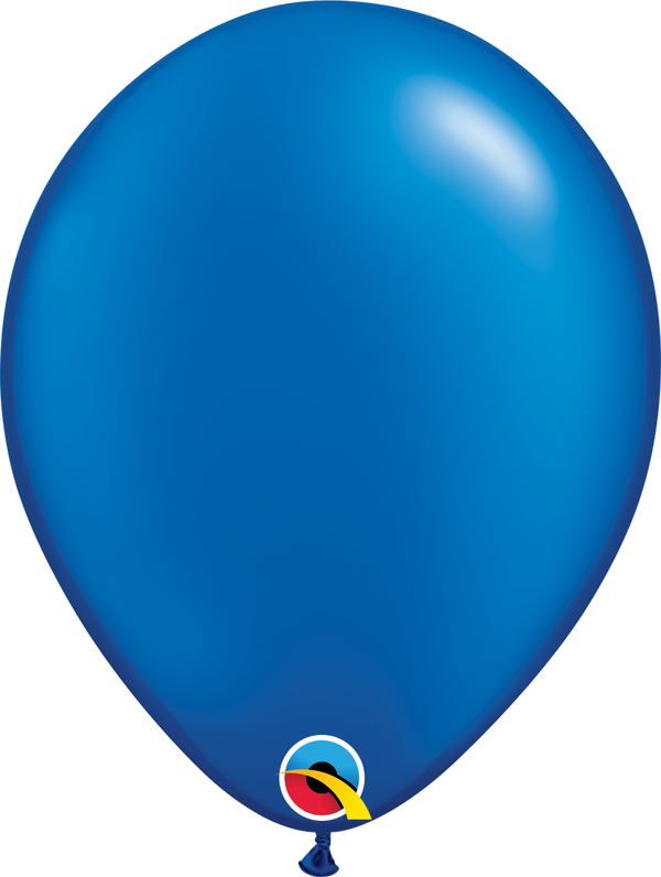 11" Qualatex Radient Pearl Sapphire Blue Latex Balloons | 100 Count