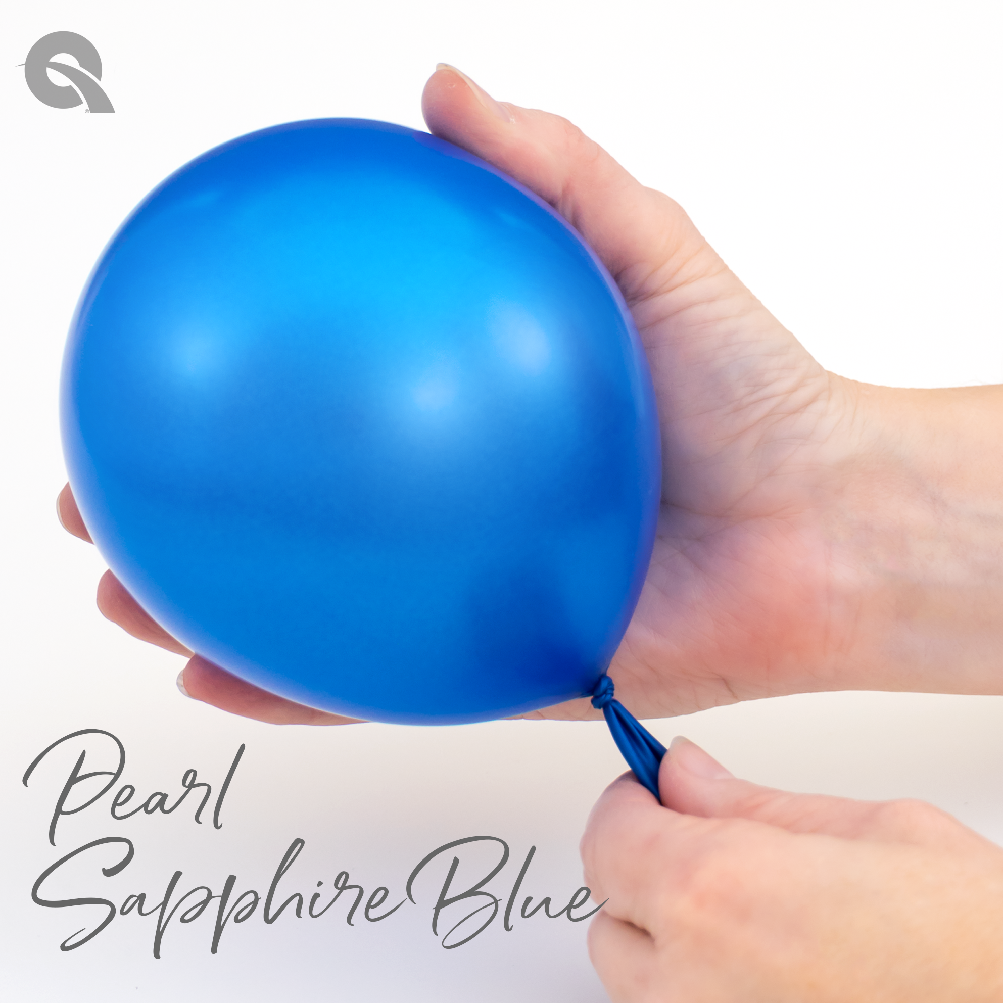 5" Qualatex Radient Pearl Sapphire Blue Latex Balloons | 100 Count
