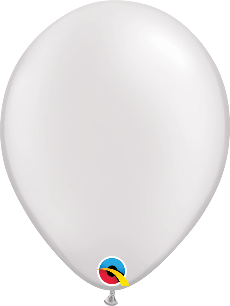11" Qualatex Pastel Pearl White Latex Balloons | 100 Count