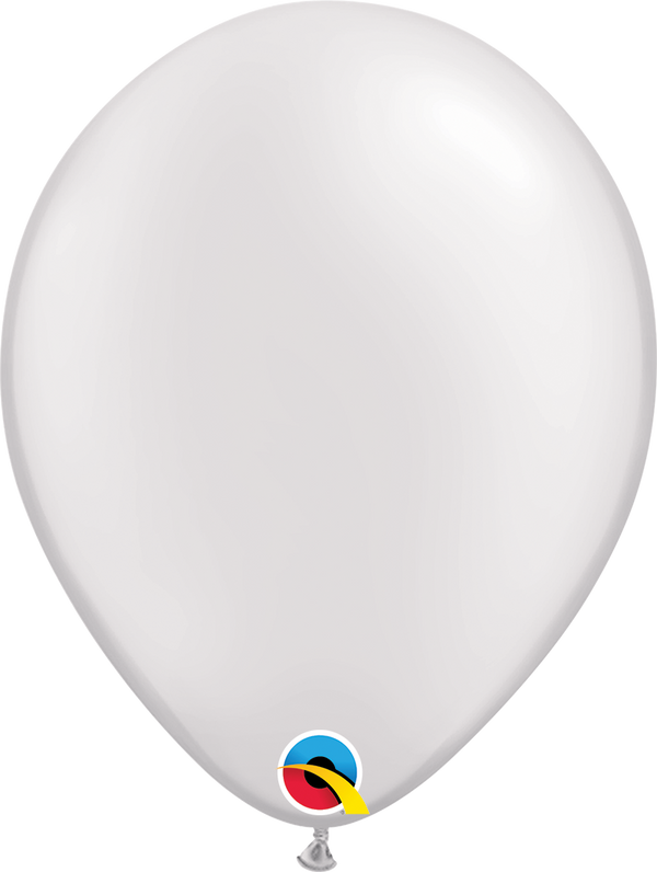16" Qualatex Pastel Pearl White Latex Balloons | 50 Count