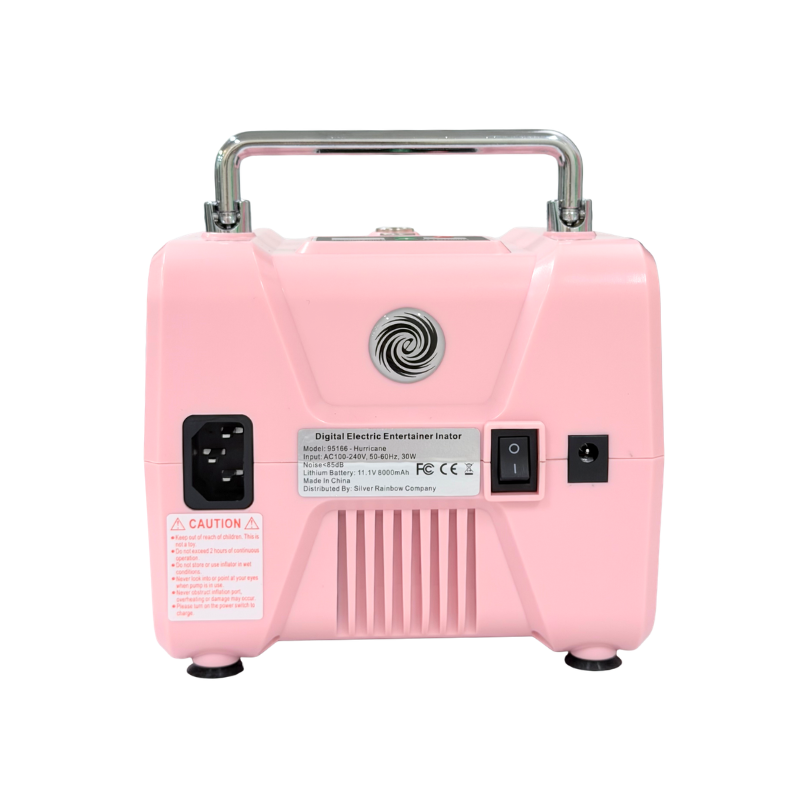 Element Series - Pink Hurricane Digital Electric Entertainer Inflator |  Includes Inflate/Deflate Function!