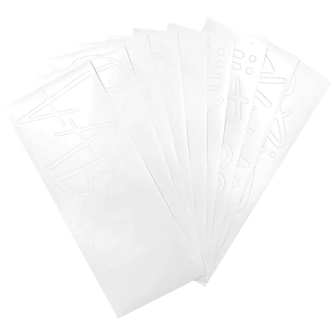 Pouf White PLAYFUL Numbers Removable Adhesive Vinyl Stickers | 9 Sheets