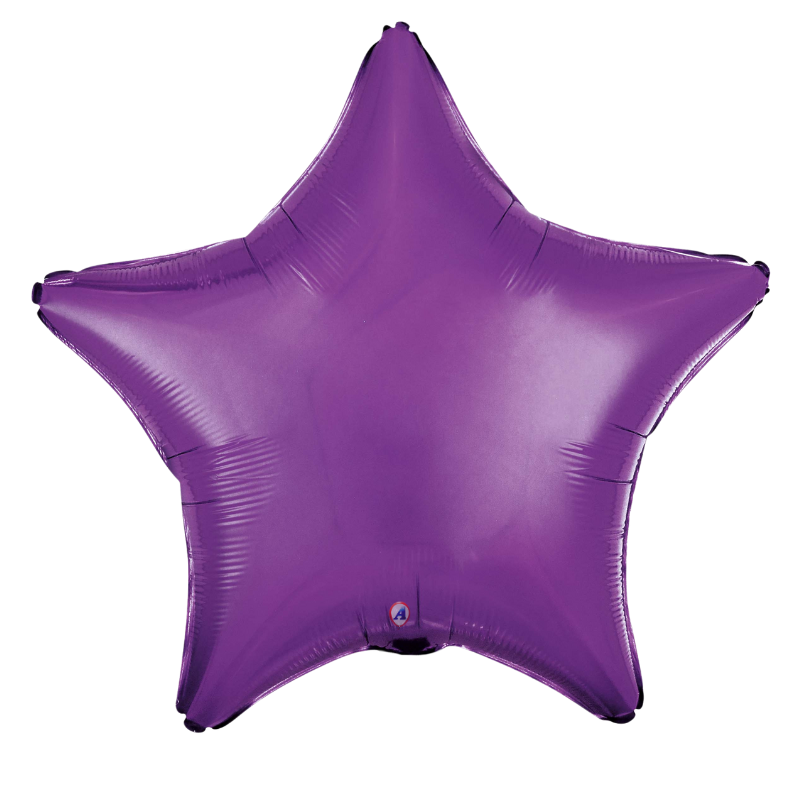 22" AAB Purple Star Foil Balloon | Buy 5 Or More Save 20%