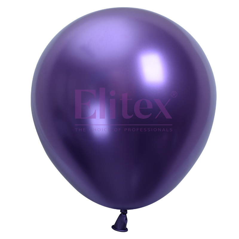 24" Purple Metallic Superglow Round Latex Balloons | 5 Count