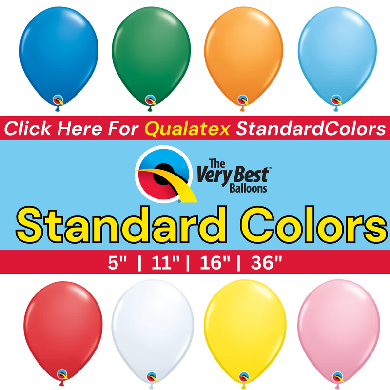 Globos de látex de colores estándar de Qualatex | Todos los tamaños