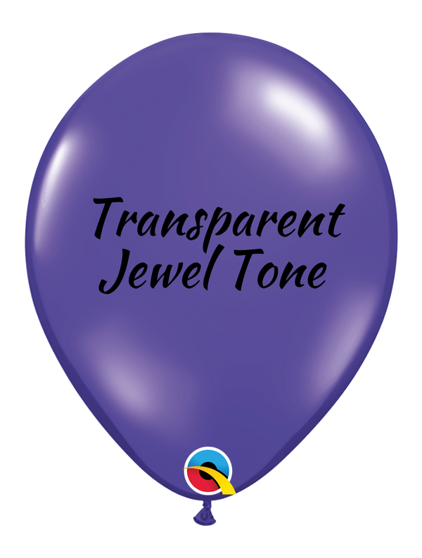 5" Qualatex Jewel Quartz Purple Latex Balloons | 100 Count