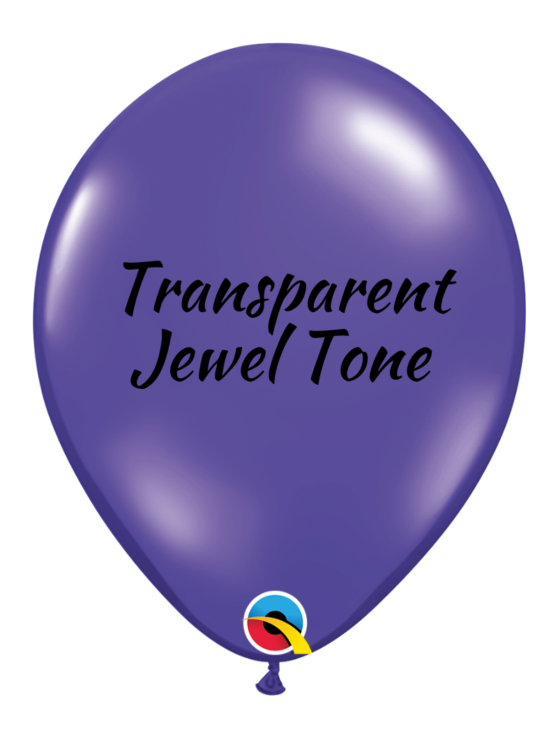 9" Qualatex Jewel Quartz Purple Latex Balloons (Discontinued) | 100 Count