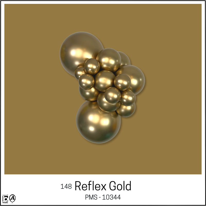 11" Sempertex Reflex Gold Latex Balloons | 50 Count