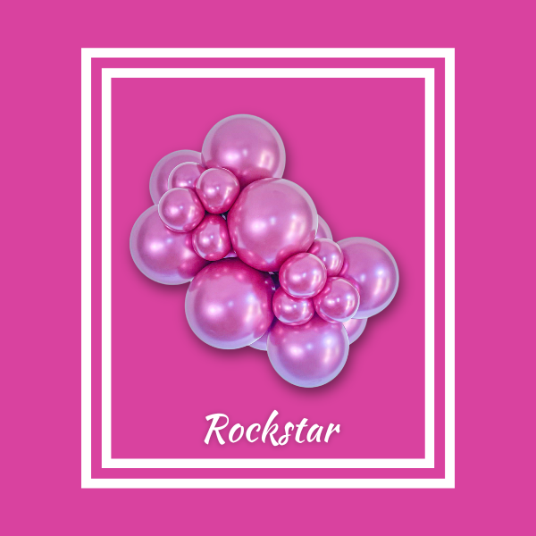 17" TUFTEX Effects Rockstar - Fuchsia Metallic Latex Balloons | 25 Count
