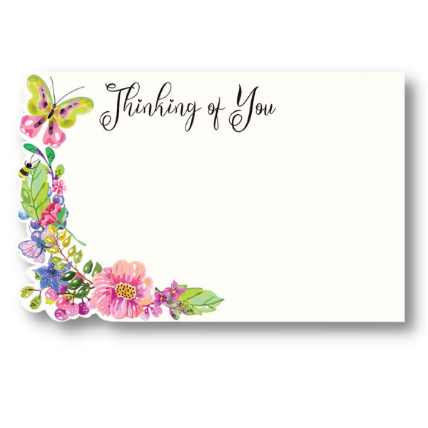 "Thinking of You" Butterfly & Bee Enclosure Cards | 50 Count