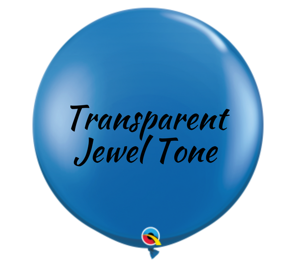 36" Qualatex Jewel Sapphire Blue Latex Balloons - 3 Foot Giant | 2 Count