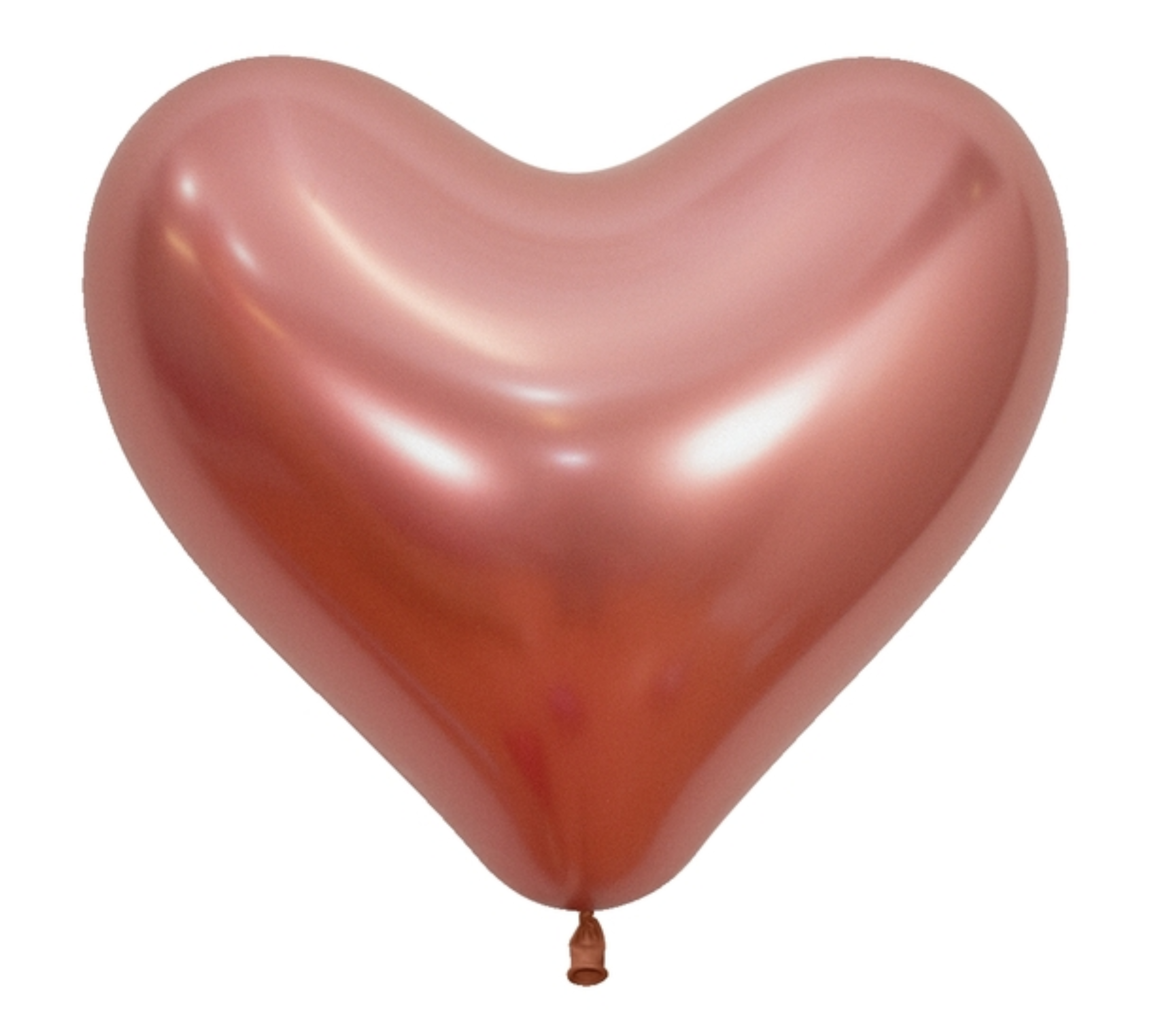 14" Sempertex Reflex Rose Gold Heart Latex Balloons | 50 Count