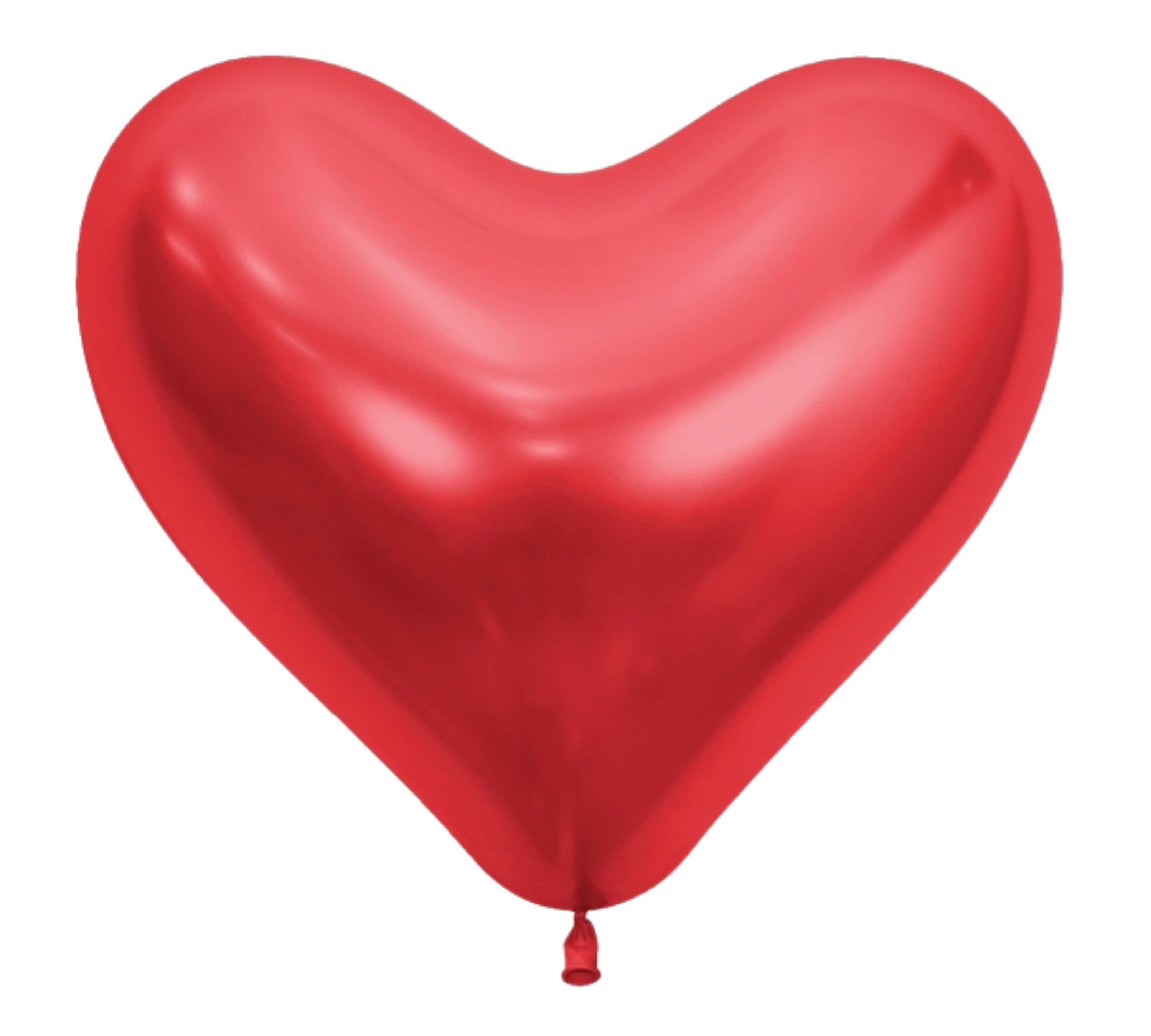 14" Sempertex Reflex Crystal Red Heart Latex Balloons | 50 Count