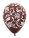 11" Sempertex Damask Metallic Chocolate Latex Balloons | 50 Count