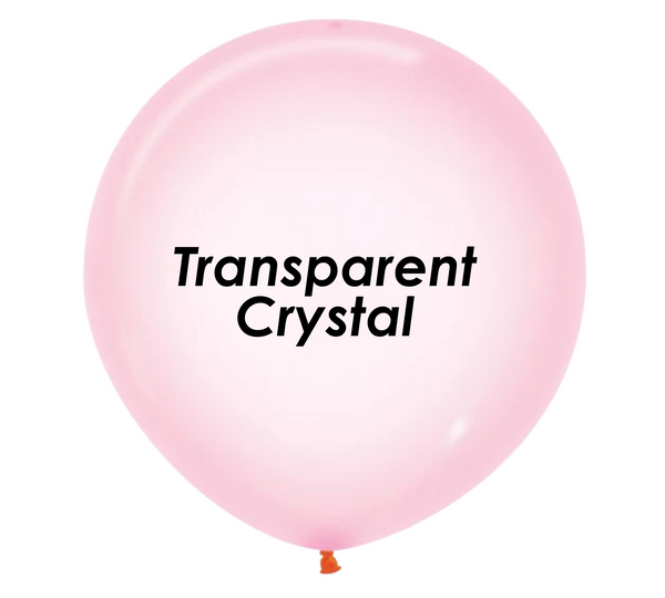 24" Sempertex Crystal Pastel Pink Latex Balloons (Discontinued) | 10 Count