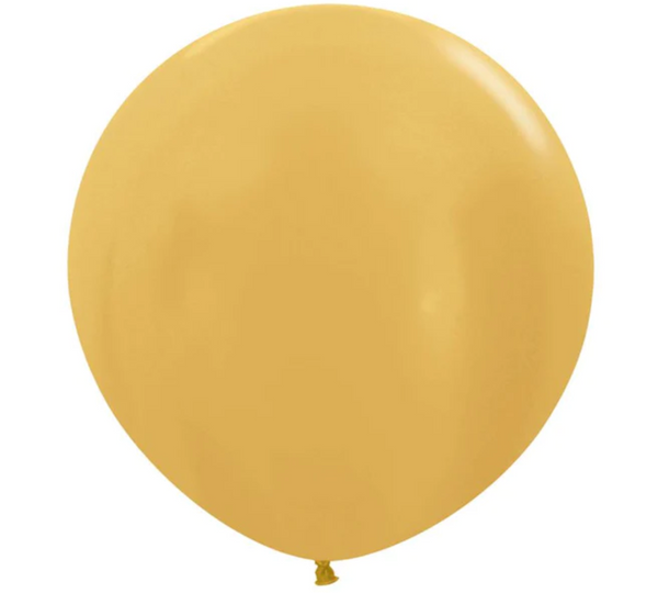24" Sempertex Metallic Pearlized Gold Latex Balloons | 10 Count
