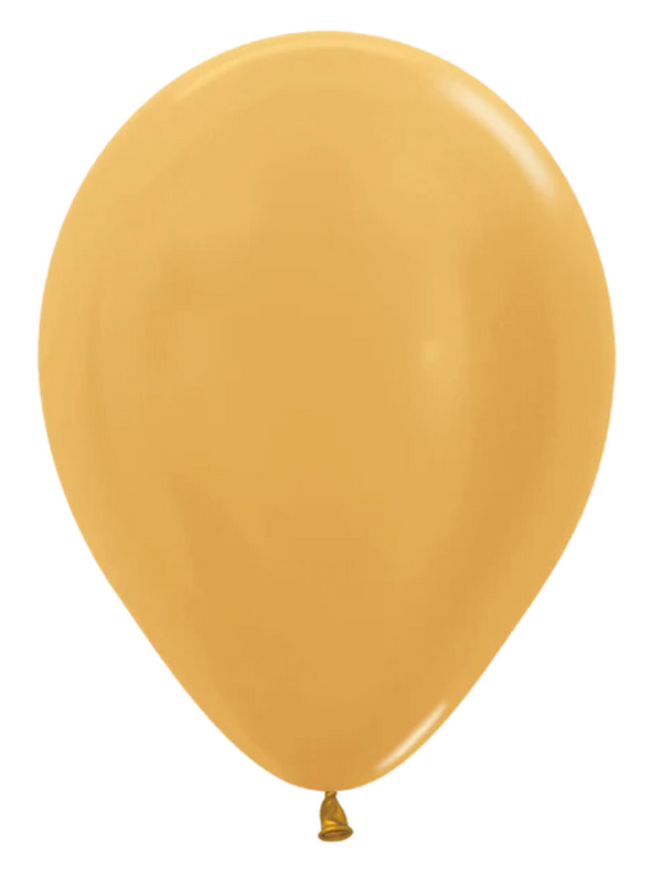 11" Sempertex Metallic Pearlized Gold Latex Balloons | 100 Count