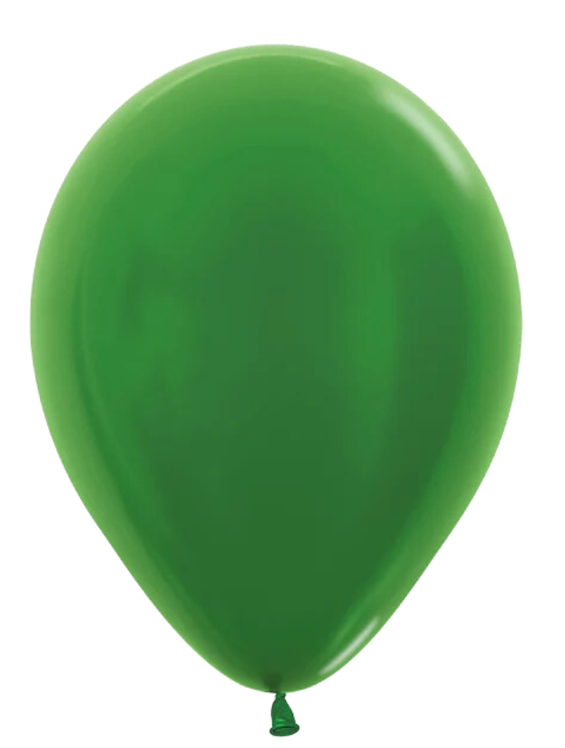 5" Sempertex Metallic Pearlized Green Latex Balloons | 100 Count