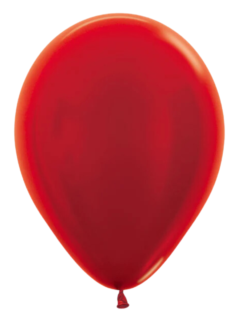 5" Sempertex Metallic Pearlized Red Latex Balloons | 100 Count