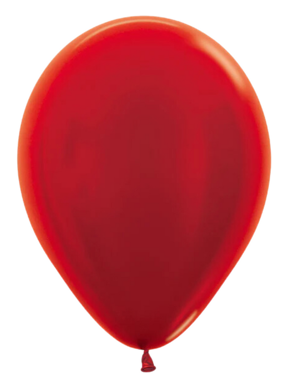 11" Sempertex Metallic Pearlized Red Latex Balloons | 100 Count