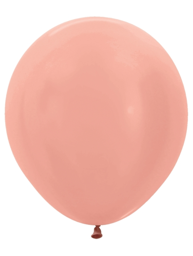 18" Sempertex Metallic Pearlized Rose Gold Latex Balloons | 25 Count