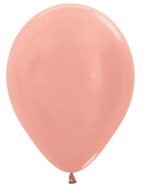 11" Sempertex Metallic Pearlized Rose Gold Latex Balloons | 100 Count