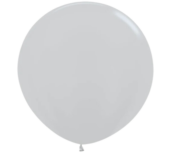 36" Sempertex Metallic Pearlized Silver Latex Balloons - 3 Foot Giant | 2 Count