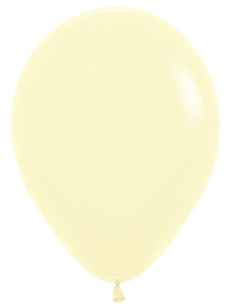 5" Sempertex Pastel Matte Yellow Latex Balloons | 100 Count