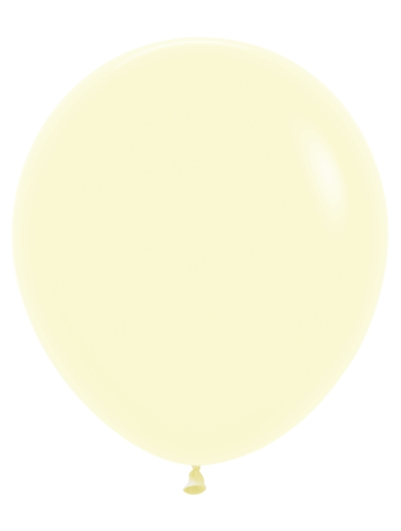 18" Sempertex Pastel Matte Yellow Latex Balloons | 25 Count