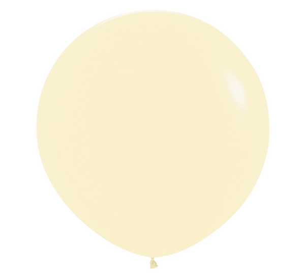 24" Sempertex Pastel Matte Yellow Latex Balloons | 10 Count