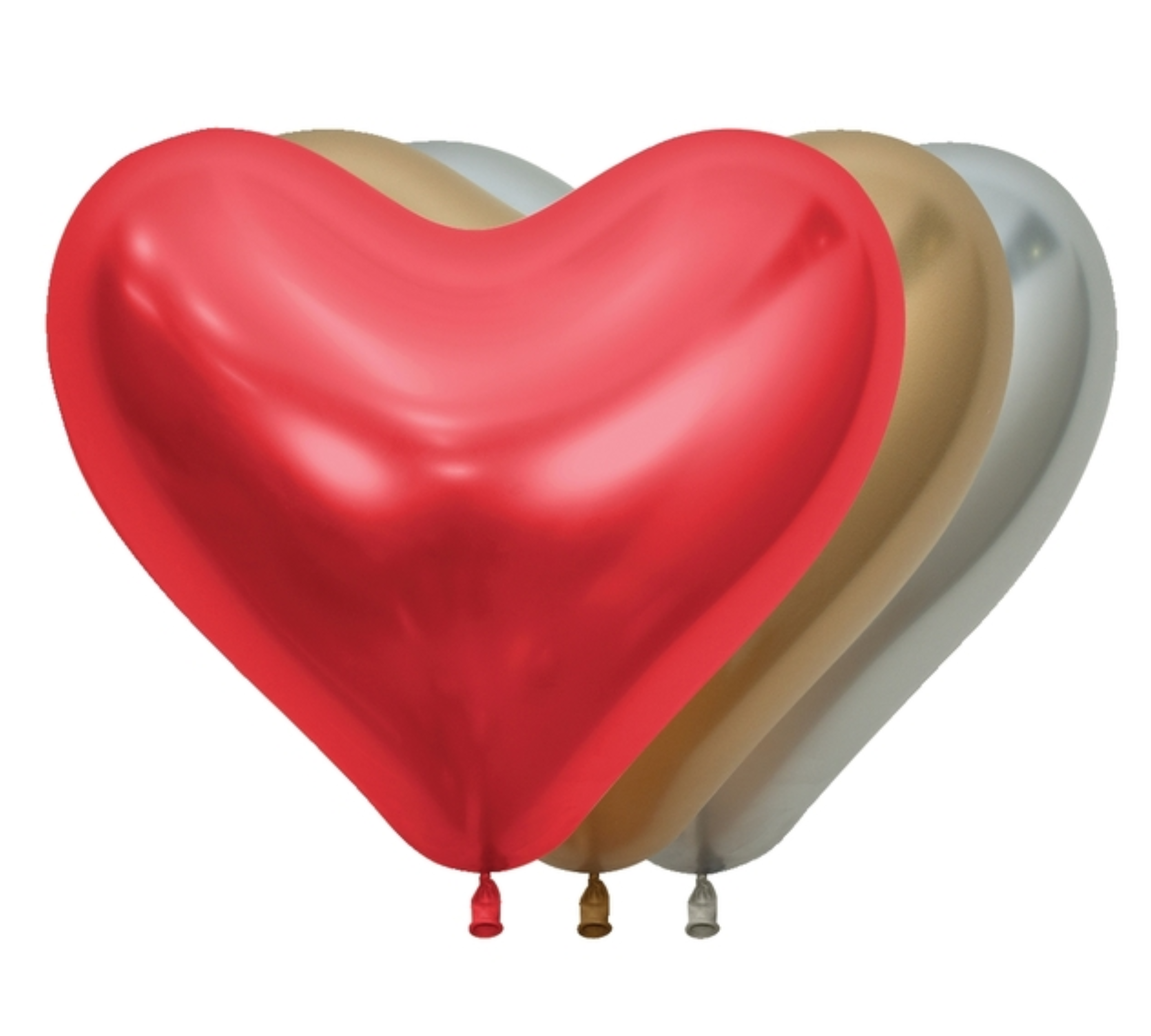 14" Sempertex Reflex Heart Assortment Latex Balloons | 50 Count