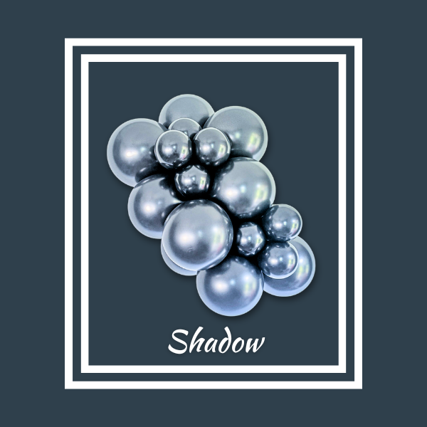 TT-260's Tuftex Effects Shadow - Black Metallic Twisting Latex Balloons | 50 Count