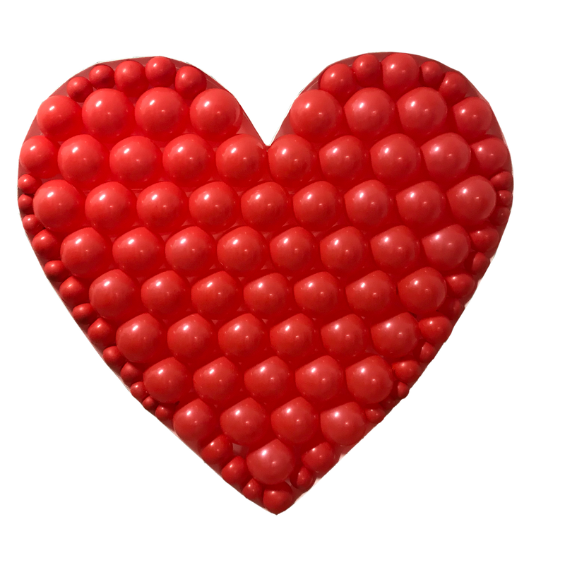 47" DIY Heart Mosaic Balloon Frame | Balloons Not Included