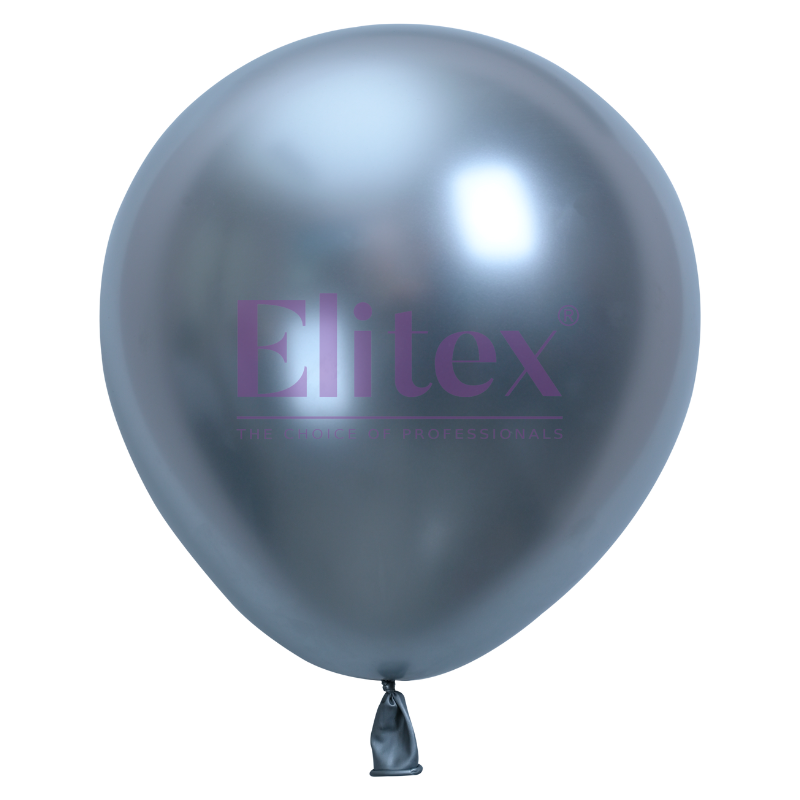 6" Silver Metallic SuperGlow Round Latex Balloons | 50 Count
