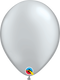 9" Qualatex Round Silver Latex Balloons | 100 Count
